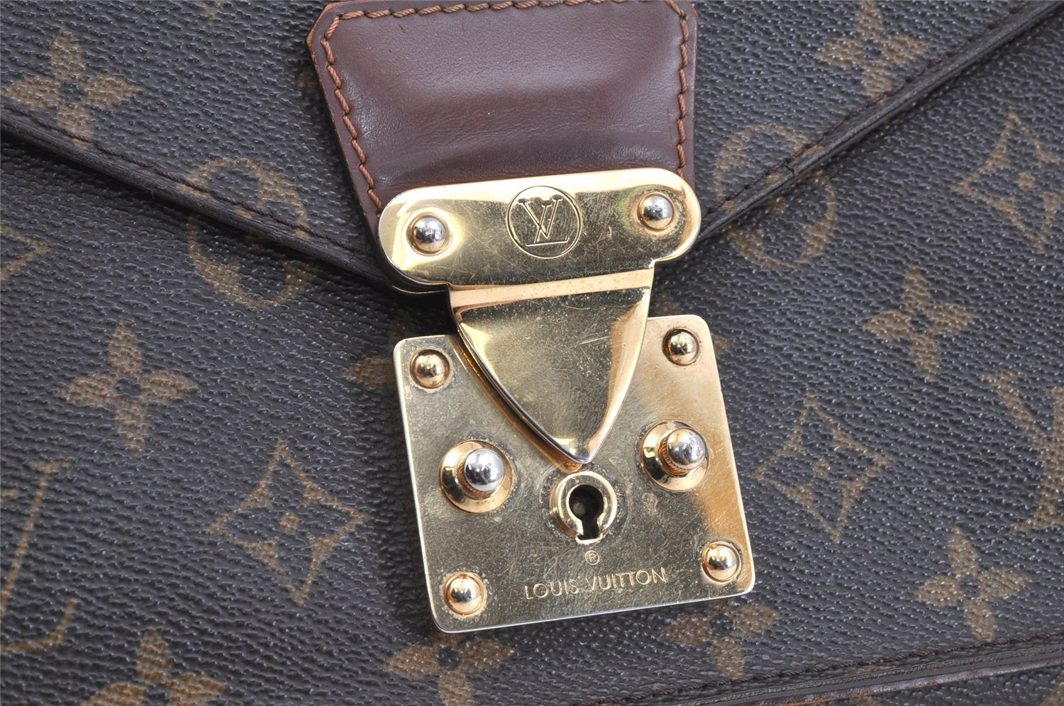 Authentic Louis Vuitton Monogram Monceau 2Way Hand Bag M51185 LV Junk 5581K