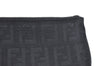 Authentic FENDI Vintage Zucchino Coin Purse Case Canvas Leather Black Box 5582I