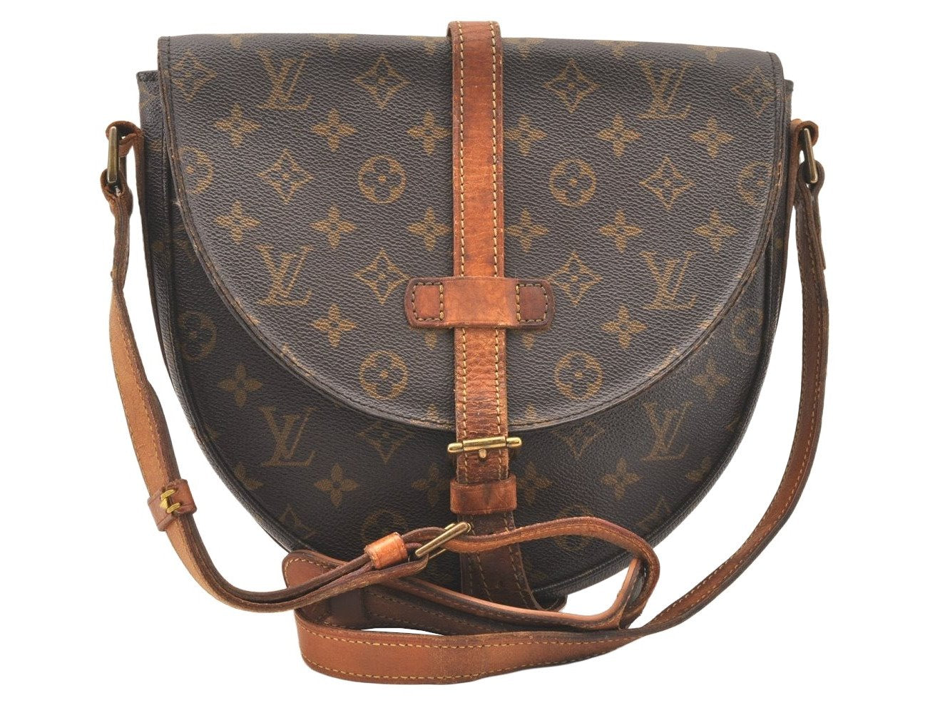 Authentic Louis Vuitton Monogram Chantilly MM Shoulder Cross Bag M51233 LV 5583K