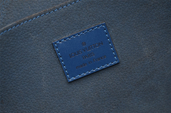 Authentic Louis Vuitton Epi Dauphine GM Cosmetic Pouch Blue M48435 LV 5584I