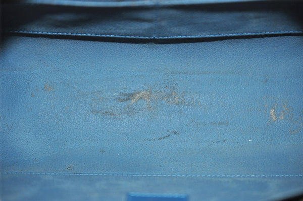 Authentic Louis Vuitton Epi Dauphine GM Cosmetic Pouch Blue M48435 LV 5584I