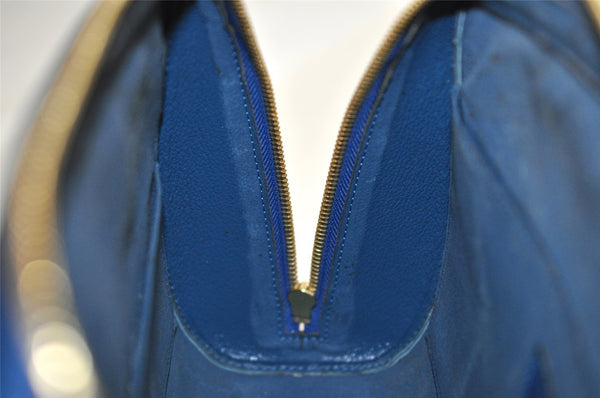 Authentic Louis Vuitton Epi Dauphine GM Cosmetic Pouch Blue M48435 LV 5584I