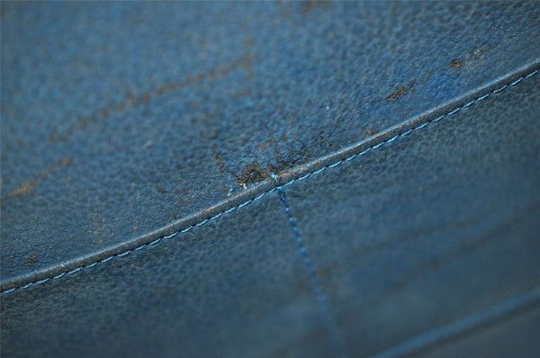 Authentic Louis Vuitton Epi Dauphine GM Cosmetic Pouch Blue M48435 LV 5584I