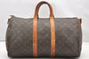 Auth Louis Vuitton Monogram Keepall Bandouliere 45 Boston Bag Old Model LV 5584K