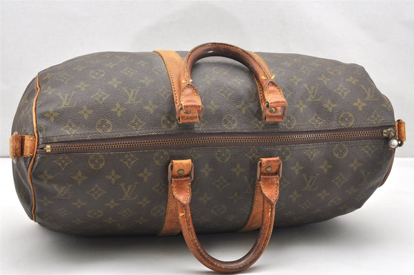 Auth Louis Vuitton Monogram Keepall Bandouliere 45 Boston Bag Old Model LV 5584K