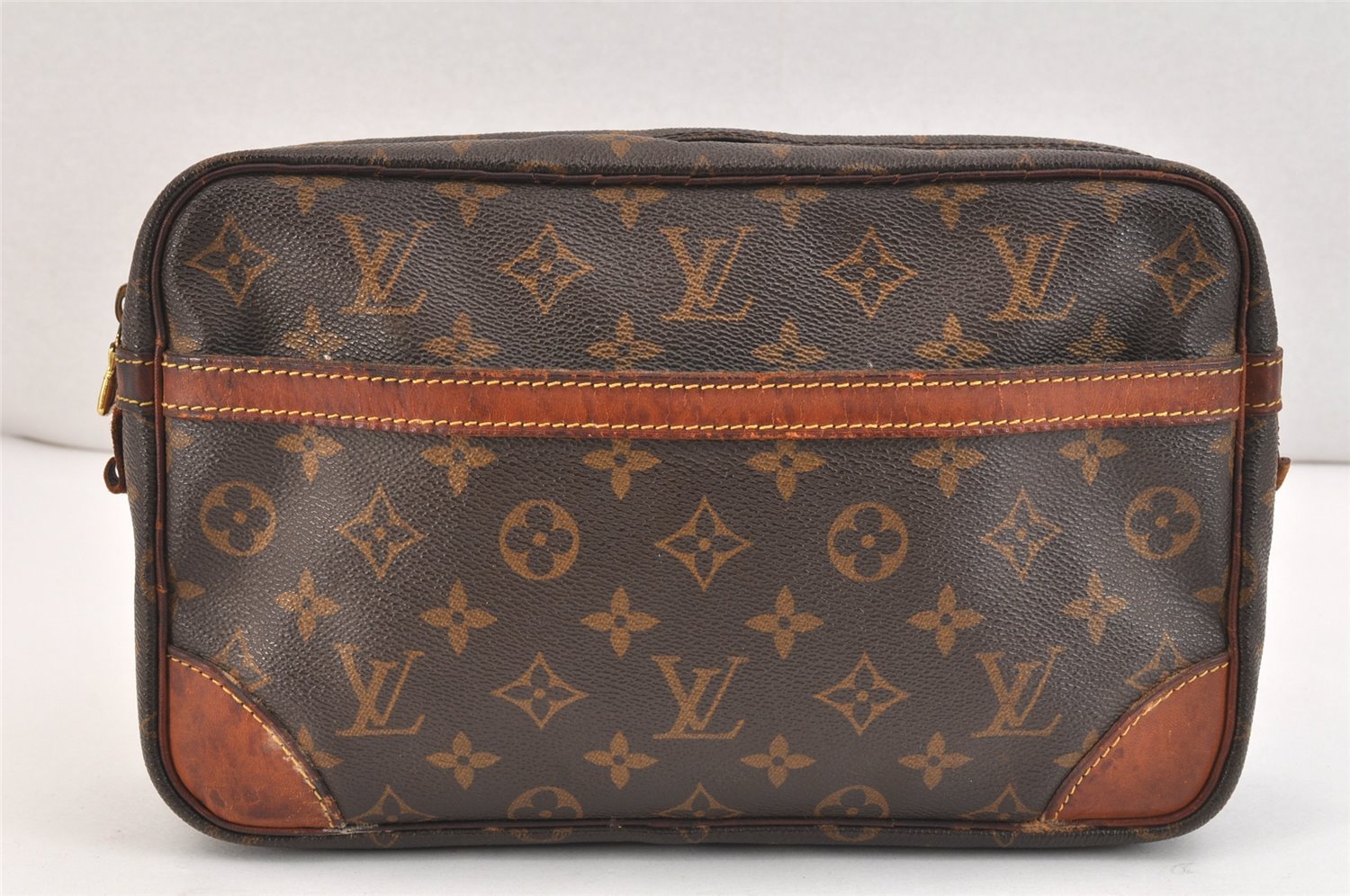 Authentic Louis Vuitton Monogram Compiegne 28 Clutch Hand Bag M51845 LV 5585K