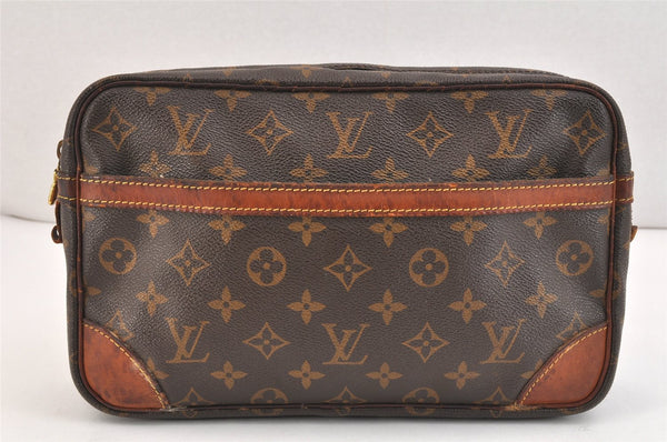 Authentic Louis Vuitton Monogram Compiegne 28 Clutch Hand Bag M51845 LV 5585K