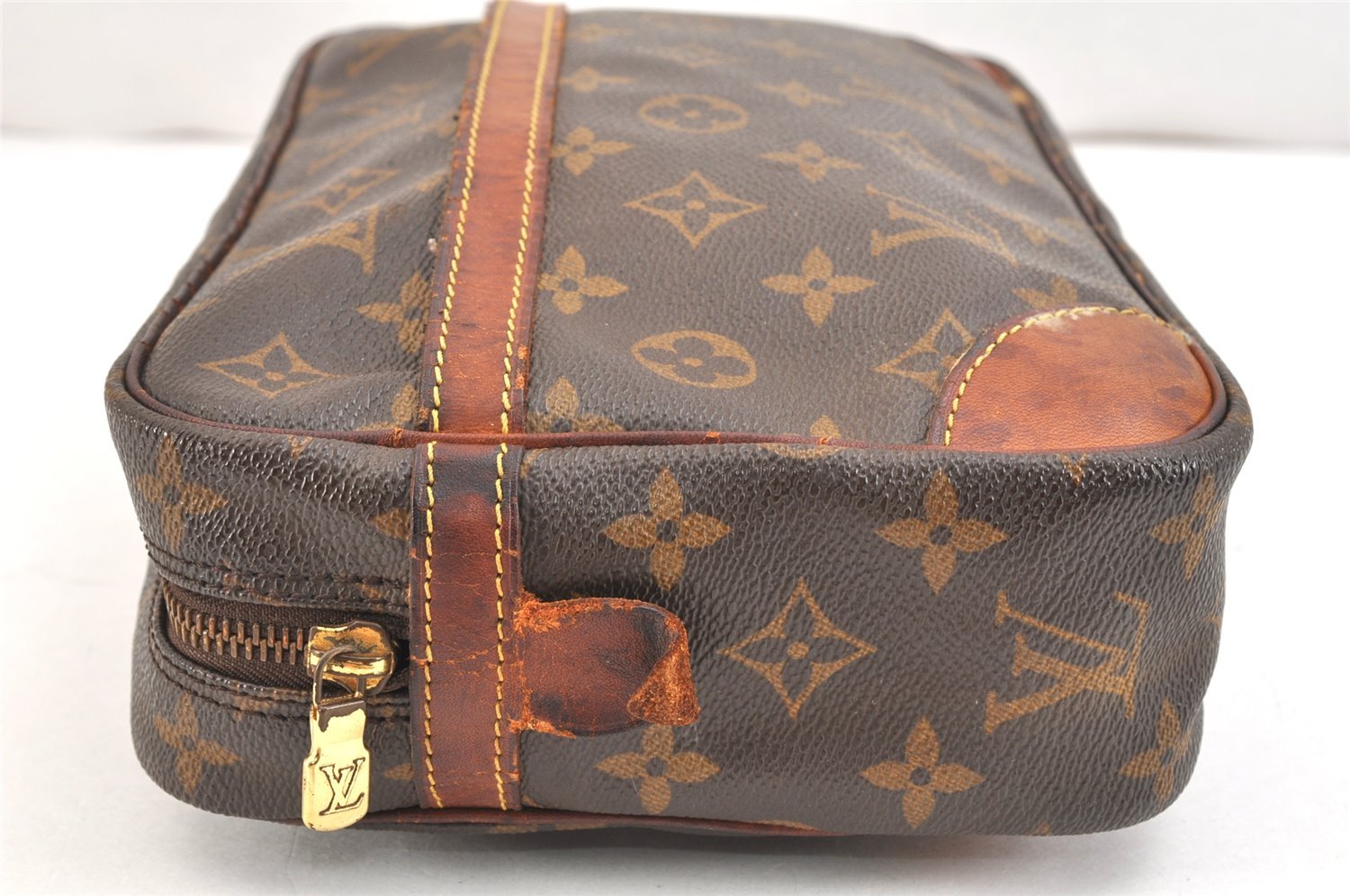 Authentic Louis Vuitton Monogram Compiegne 28 Clutch Hand Bag M51845 LV 5585K