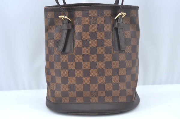 Authentic Louis Vuitton Damier Marais Bucket Shoulder Tote Bag N42240 LV 5586I