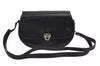 Authentic Christian Dior Shoulder Cross Body Bag Purse Leather Black CD 5588J