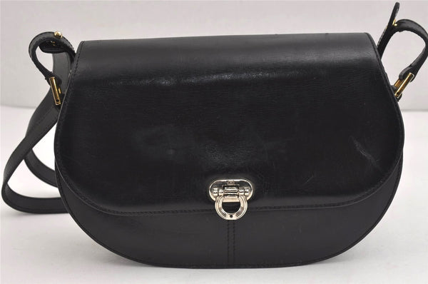 Authentic Christian Dior Shoulder Cross Body Bag Purse Leather Black CD 5588J
