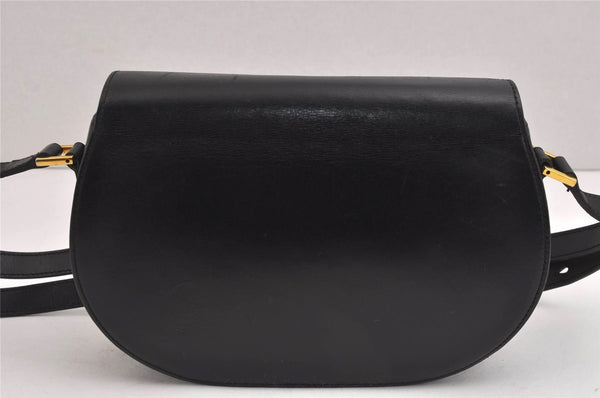 Authentic Christian Dior Shoulder Cross Body Bag Purse Leather Black CD 5588J