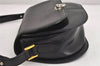 Authentic Christian Dior Shoulder Cross Body Bag Purse Leather Black CD 5588J