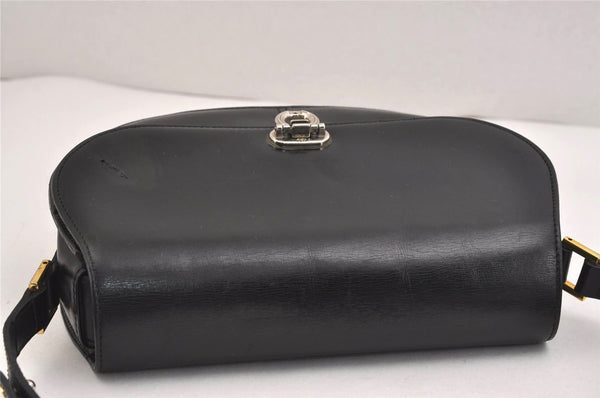 Authentic Christian Dior Shoulder Cross Body Bag Purse Leather Black CD 5588J