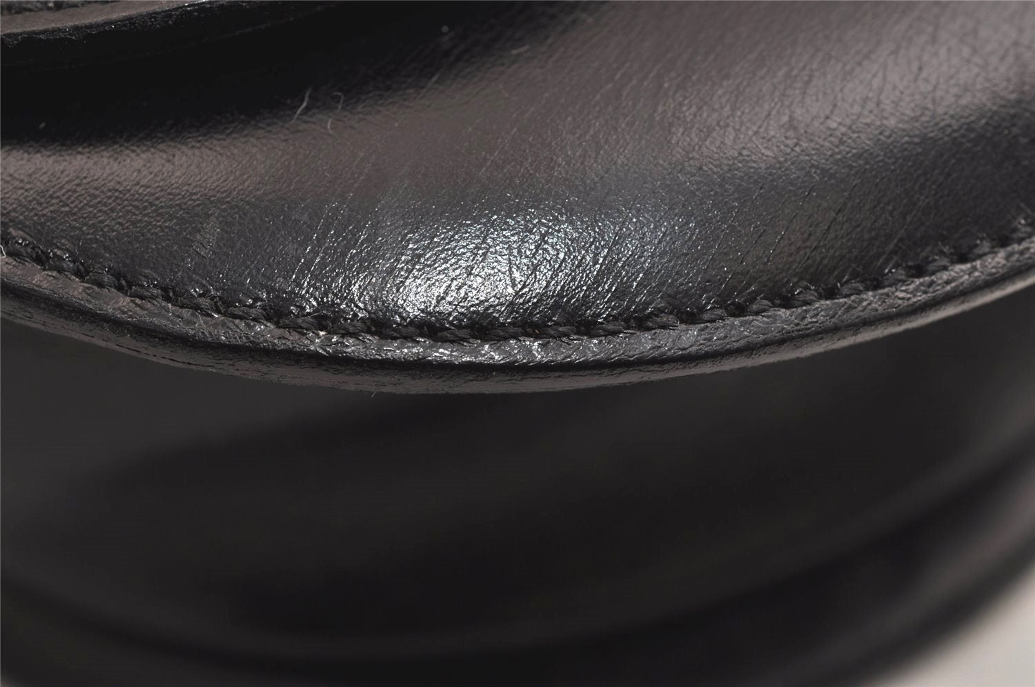 Authentic Christian Dior Shoulder Cross Body Bag Purse Leather Black CD 5588J