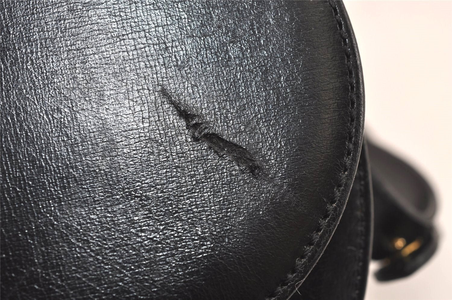 Authentic Christian Dior Shoulder Cross Body Bag Purse Leather Black CD 5588J