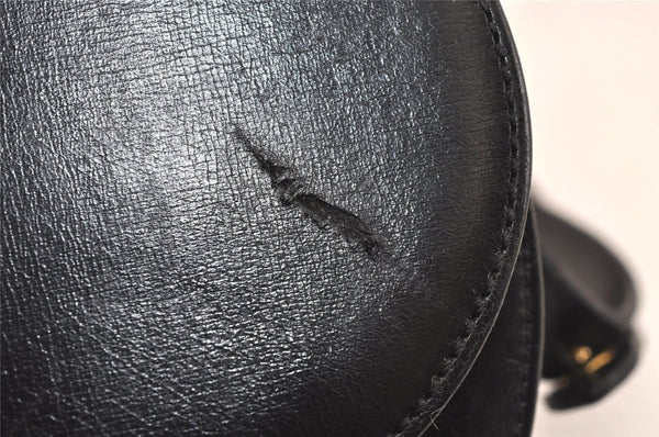 Authentic Christian Dior Shoulder Cross Body Bag Purse Leather Black CD 5588J