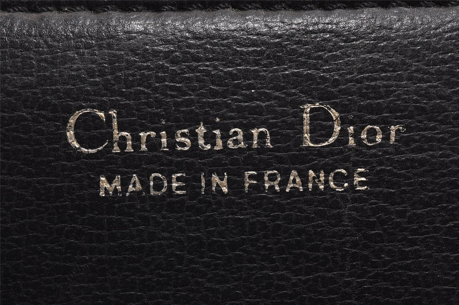 Authentic Christian Dior Shoulder Cross Body Bag Purse Leather Black CD 5588J