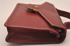 Authentic Christian Dior Vintage Hand Bag Pouch Purse Leather Red CD 5589J