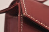 Authentic Christian Dior Vintage Hand Bag Pouch Purse Leather Red CD 5589J
