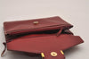 Authentic Christian Dior Vintage Hand Bag Pouch Purse Leather Red CD 5589J