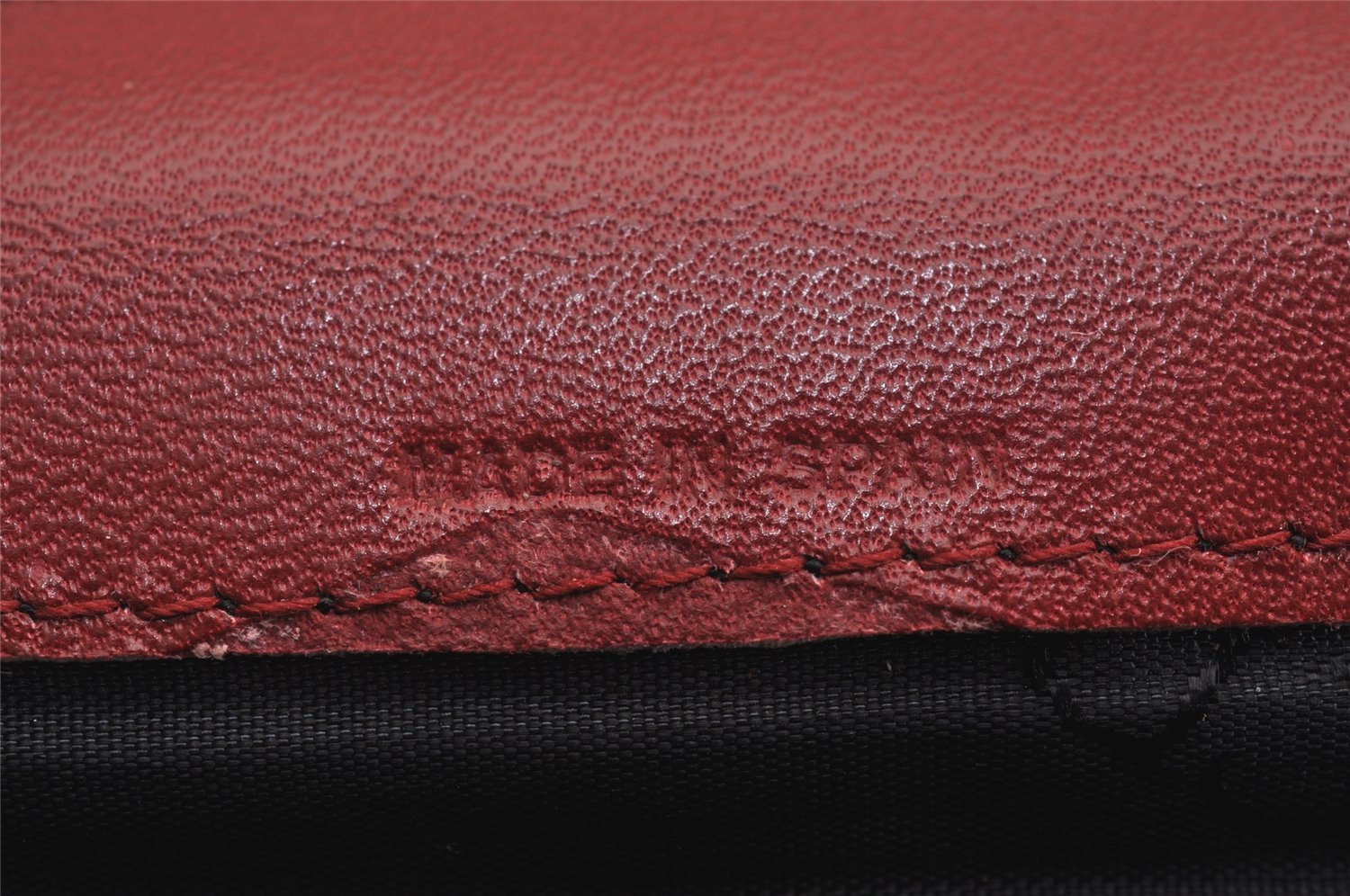 Authentic Christian Dior Vintage Hand Bag Pouch Purse Leather Red CD 5589J