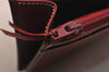 Authentic Christian Dior Vintage Hand Bag Pouch Purse Leather Red CD 5589J
