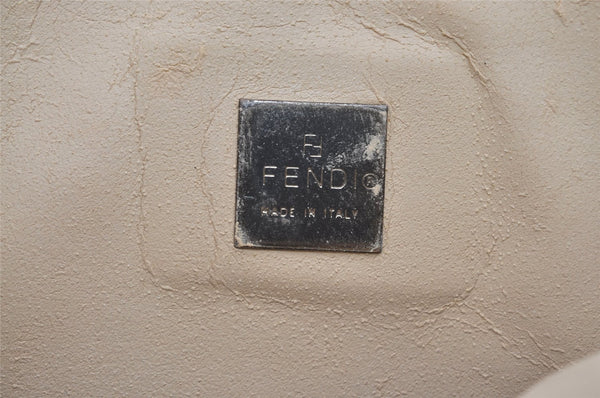 Authentic FENDI Vintage Zucca Pouch Purse Canvas Leather Brown Junk 5590I