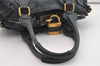 Authentic Chloe Vintage Paddington Leather Shoulder Hand Bag Navy 5590J