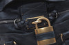 Authentic Chloe Vintage Paddington Leather Shoulder Hand Bag Navy 5590J