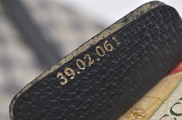 Authentic GUCCI Vintage Shoulder Tote Bag GG PVC Leather Navy Blue 5591I