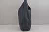 Authentic PRADA Vintage Leather Shoulder Tote Bag Navy Blue 5591J
