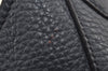 Authentic PRADA Vintage Leather Shoulder Tote Bag Navy Blue 5591J