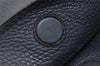 Authentic PRADA Vintage Leather Shoulder Tote Bag Navy Blue 5591J