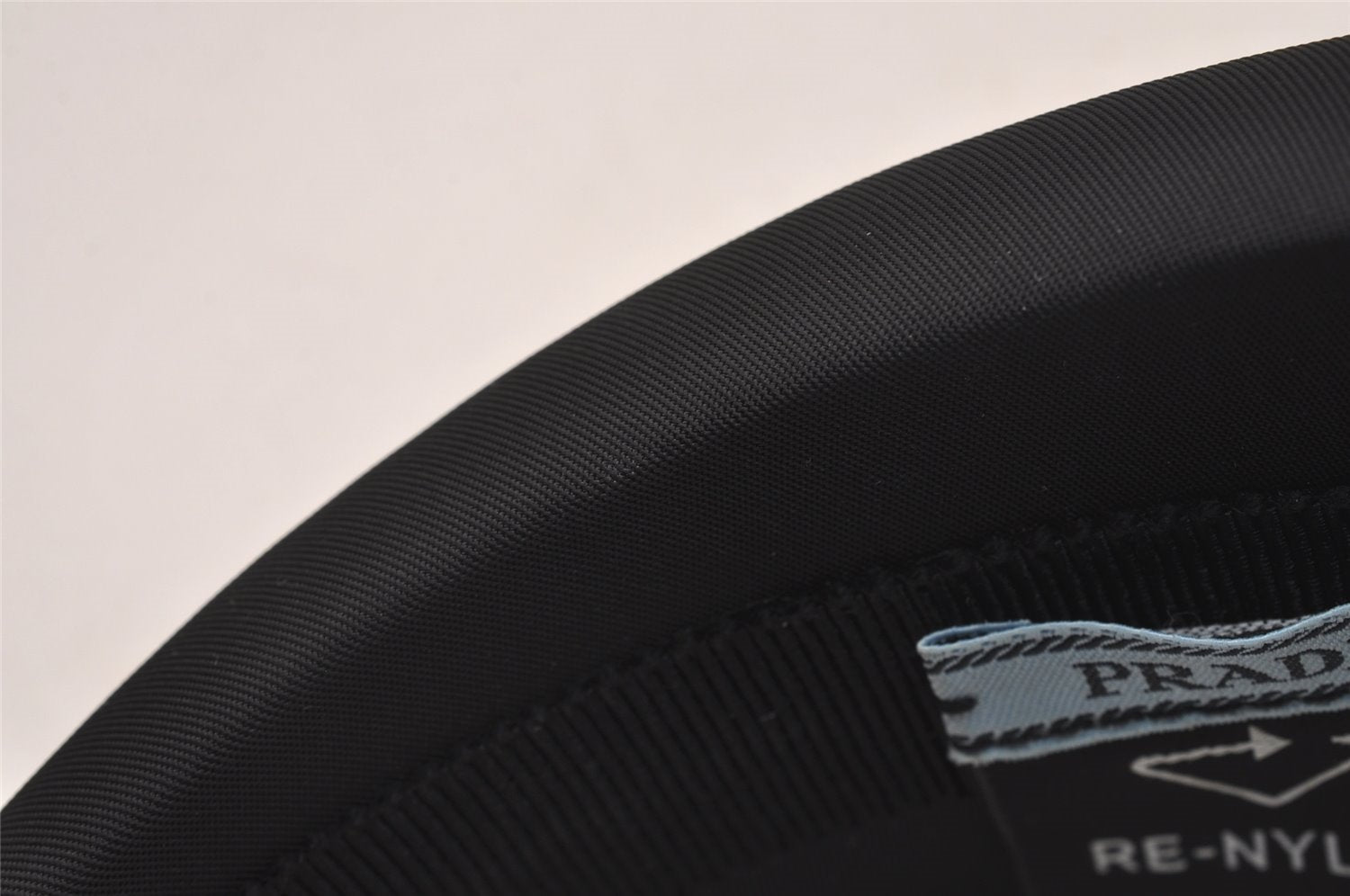 Authentic PRADA Nylon Tessuto Logo Head Band Black Box 5592J