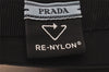 Authentic PRADA Nylon Tessuto Logo Head Band Black Box 5592J