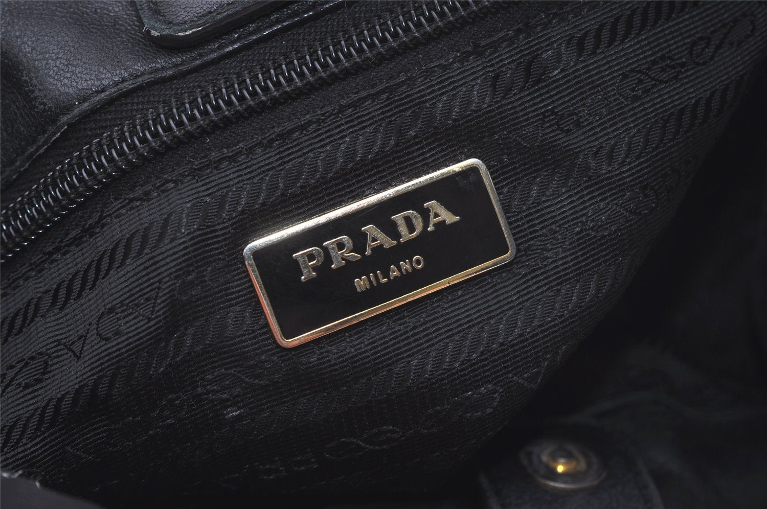 Authentic PRADA Nylon Tessuto Leather Shoulder Hand Bag Purse Black 5593I