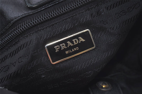 Authentic PRADA Nylon Tessuto Leather Shoulder Hand Bag Purse Black 5593I