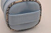 Authentic BURBERRY Vintage Nylon Leather Mini Pouch Purse Light Blue 5594J