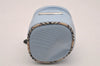 Authentic BURBERRY Vintage Nylon Leather Mini Pouch Purse Light Blue 5594J