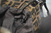 Authentic FENDI Zucca Chef Bag Shoulder Bag Canvas Leather Brown Junk 5595I