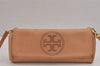 Authentic TORY BURCH Kipp Shoulder Cross Body Bag Purse Leather Beige 5595J