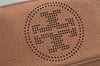 Authentic TORY BURCH Kipp Shoulder Cross Body Bag Purse Leather Beige 5595J