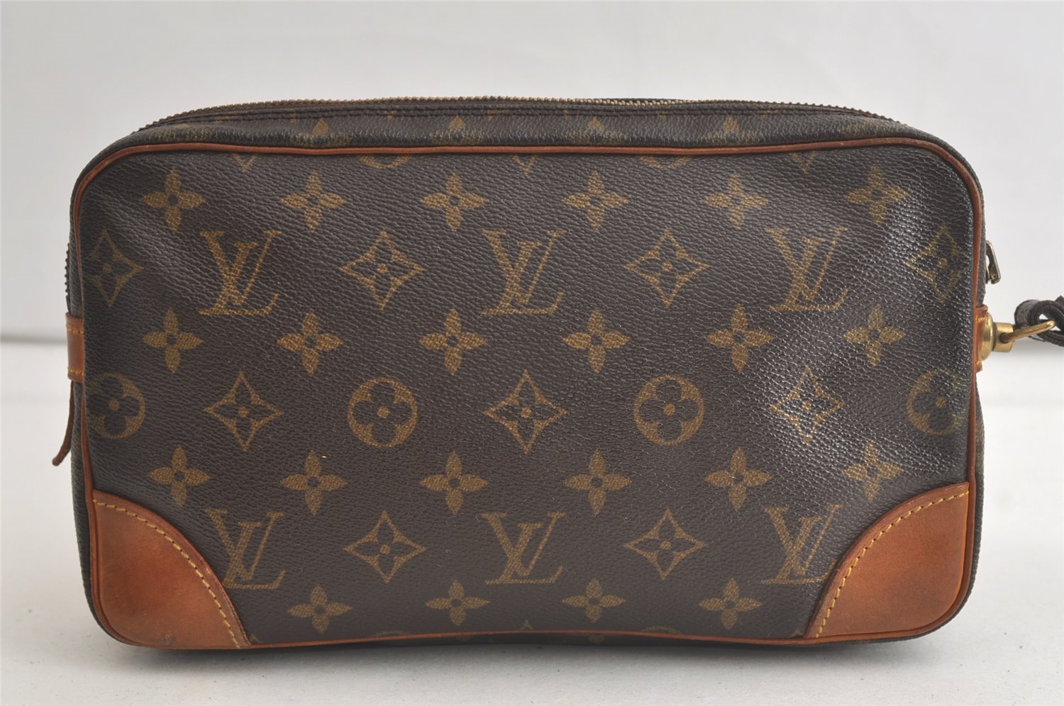 Authentic Louis Vuitton Monogram Marly Dragonne GM M51825 Clutch Bag Junk 5595K