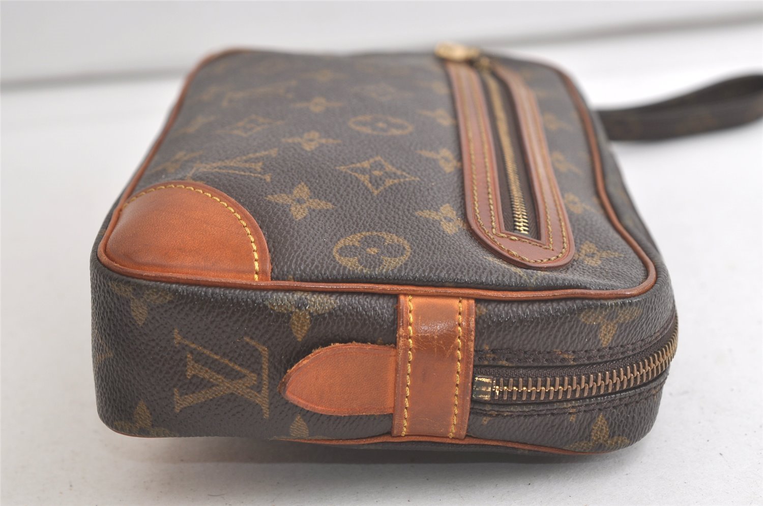 Authentic Louis Vuitton Monogram Marly Dragonne GM M51825 Clutch Bag Junk 5595K