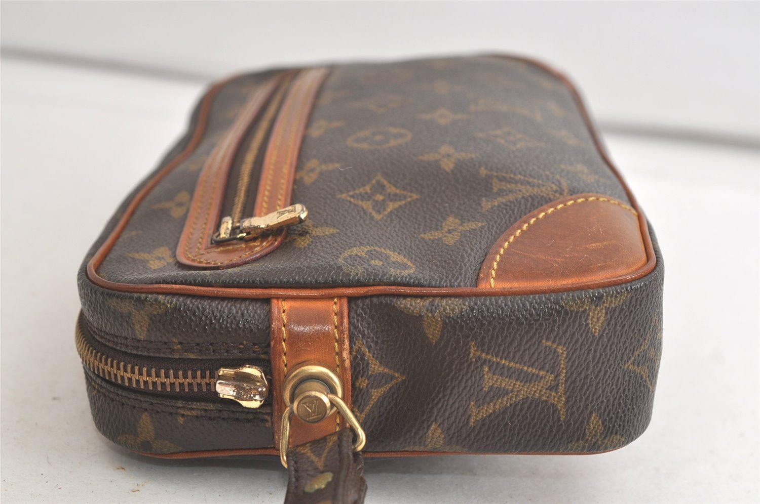 Authentic Louis Vuitton Monogram Marly Dragonne GM M51825 Clutch Bag Junk 5595K