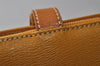 Authentic Burberrys Vintage Leather Shoulder Tote Bag Yellow 5598I