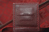 Authentic FENDI Zucchino Shoulder Tote Bag Purse Canvas Leather Red 5599I