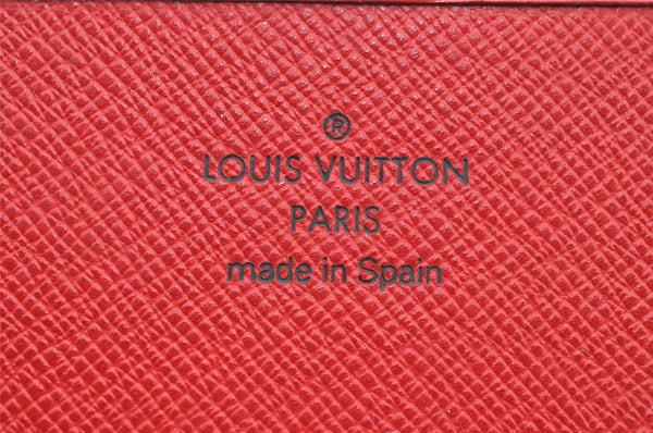 Authentic Louis Vuitton Epi Porte Yen 3 Cartes Credit Wallet Red M63537 LV 5602I