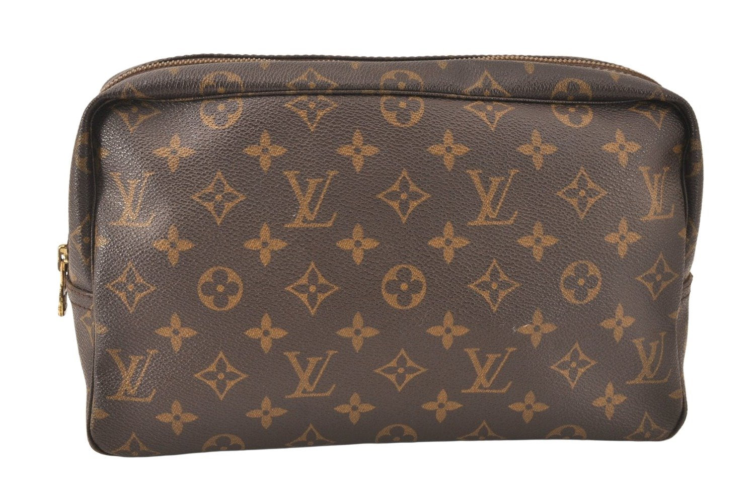 Auth Louis Vuitton Monogram Trousse Toilette 28 Clutch Hand Bag M47522 LV 5603K